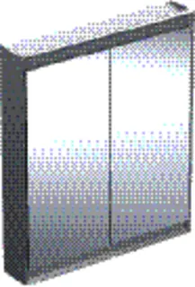 Geberit ONE Spiegelschrank mit ComfortLight 2 Türen, AP-Mont., 75x90x15cm, alu. – Bild 2