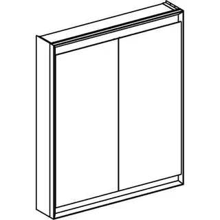 Geberit ONE Spiegelschrank mit ComfortLight 2 Türen, AP-Mont., 75x90x15cm, alu. – Bild 3