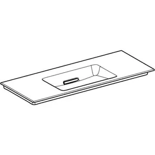 Geberit ONE MWT 120x48cm, CleanDrain ohne Hahnloch, ohne Überlauf, weiß, KeraTect/weiß glzd – Bild 3