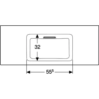 Geberit ONE MWT 120x48cm, CleanDrain ohne Hahnloch, ohne Überlauf, weiß, KeraTect/weiß glzd – Bild 5