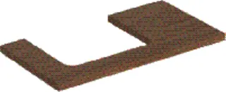 Geberit ONE Waschtisch-Platte, Ausschnitt links, für AWT 90x3x47cm, Eiche – Bild 2