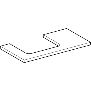 Geberit ONE Waschtisch-Platte, Ausschnitt links, für AWT 90x3x47cm, Eiche – Bild 3