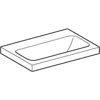 Geberit iCon Light Waschtisch 60x42cm, verk. Ausld. ohne Hahnloch, ohne Ül., weiß, KeraTect – Bild 2