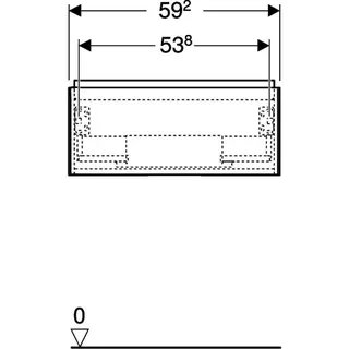 Geberit ONE Unterschrank für WT/-Platte 1 Schubl., 59,2x26,6x47cm, greige matt – Bild 4