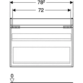 Geberit Renova Plan US f. Waschtisch, mit 1 Schublade 78,2x60,6x44,6cm, Nussbaum hickory hell – Bild 4
