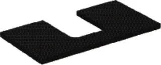 Geberit ONE Waschtisch-Pl. Aus mi. f. AWT Schalenform 75x3x47cm, lava matt – Bild 2