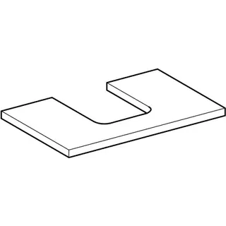 Geberit ONE Waschtisch-Pl. Aus mi. f. AWT Schalenform 75x3x47cm, Eiche – Bild 4
