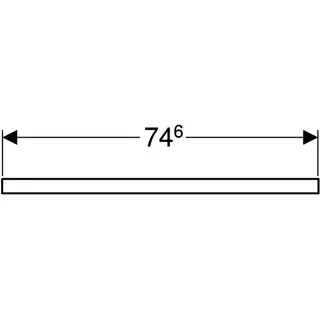 Geberit ONE Waschtisch-Pl. Aus mi. f. AWT Schalenform 75x3x47cm, lava matt – Bild 5