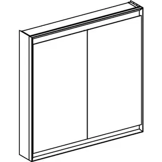 Geberit ONE Spiegelschrank mit ComfortLight 2 Türen, AP-Mont., 90x90x15cm, weiß – Bild 3