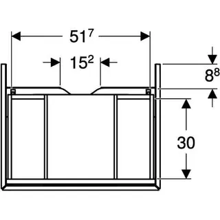 Geberit ONE Unterschrank für WT/-Platte 1 Schubl., 59,2x26,6x47cm, schwarz matt – Bild 4