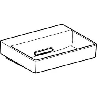 Geberit ONE HWB 50x41 cm, CleanDrain ohne Hahnloch, ohne Überlauf, weiß, KeraTect/weiß glzd – Bild 3
