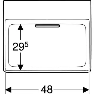 Geberit ONE HWB 50x41 cm, CleanDrain ohne Hahnloch, ohne Überlauf, weiß, KeraTect/weiß glzd – Bild 5