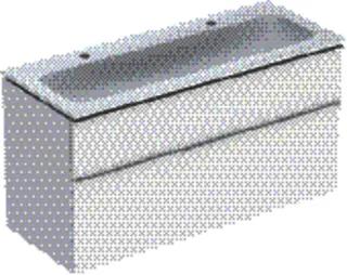 GE iCon Set MWT m. US, 2 Schubl. 120x63x48cm, weiß matt