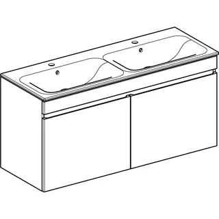 Geberit Renova Plan Set DMWT m. US, 2 Schubl. 130x62,2x48cm, Nussbaum hickory hell – Bild 3