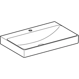 Geberit ONE Waschtisch 75x48 cm mit Hahnloch, ohne Überlauf, weiß, KeraTect – Bild 3