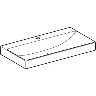Geberit ONE Waschtisch 90x48 cm mit Hahnloch, ohne Überlauf, weiß, KeraTect – Bild 3