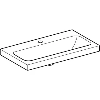 Geberit iCon Light Waschtisch 75x42cm, verk. Ausld. mit Hahnloch, ohne Überlauf, weiß – Bild 3