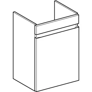 Geberit Renova Plan US für HWB, 1 Tür 43,5x66x34,5cm, Nussbaum hickory hell – Bild 3