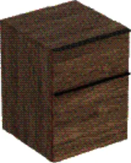 GE iCon Seitenschrank, 2 Schubladen 45x60x47,6cm, Nussbaum hickory/Gr. Lava