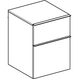 Geberit iCon Seitenschrank, 2 Schubladen 45x60x47,6cm, lava – Bild 3