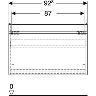 Geberit Renova Plan US f. Waschtisch, mit 1 Schublade 92,8x60,6x44,6cm, Nussbaum hickory – Bild 4