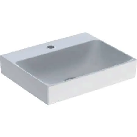 Geberit ONE Handwaschbecken 50x41 cm mit Hahnloch, ohne Überlauf, weiß, KeraTect