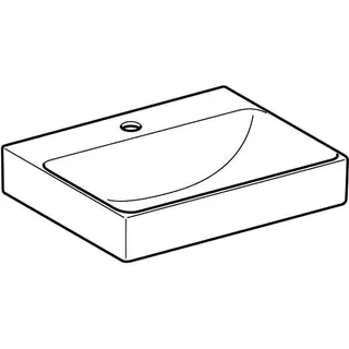 Geberit ONE Handwaschbecken 50x41 cm mit Hahnloch, ohne Überlauf, weiß, KeraTect – Bild 3