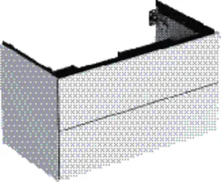 GE ONE Unterschrank für WT/-Platte 2 Schubl., 88,8x50,4x47cm, weiß hgl.