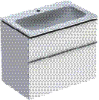 GE iCon Set MWT m. US, 2 Schubl. 75x63x48cm, weiß matt/KeraTect