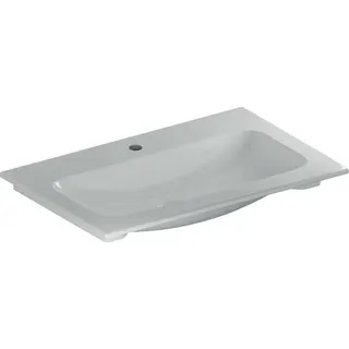 Geberit iCon Möbelwaschtisch 75x48cm mit Hahnloch, ohne Überlauf, weiß – Bild 2