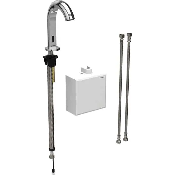 Geberit Waschtischarmatur Piave, Standmontage mit AP-Funktionsbox Batt. mit Mischer