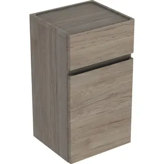 Geberit Renova Plan Seitenschrank m. 1 Tür 1 Schubl., 39x70x36cm, Nussbaum hi hell – Bild 2