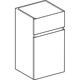 Geberit Renova Plan Seitenschrank m. 1 Tür 1 Schubl., 39x70x36cm, Nussbaum hickory – Bild 3