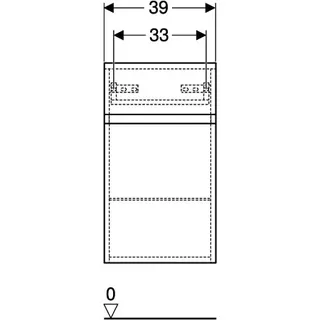 Geberit Renova Plan Seitenschrank m. 1 Tür 1 Schubl., 39x70x36cm, Nussbaum hickory – Bild 4