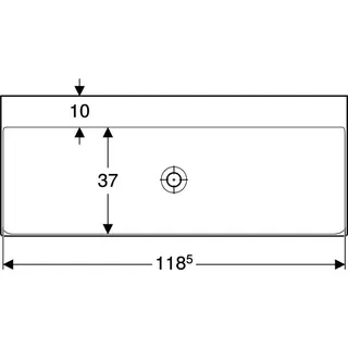 Geberit ONE Waschtisch 120x48 cm ohne Hahnloch, ohne Überlauf, weiß, KeraTect – Bild 4