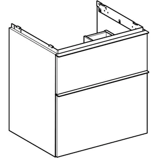 Geberit iCon Unterschrank für Waschtisch, 2 Schubl. 59,2x61,5x47,6cm, sandgrau – Bild 3