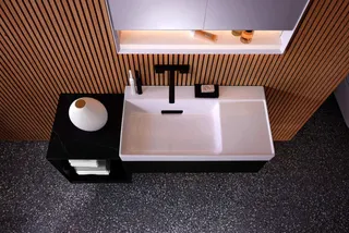 Geberit ONE Abdeck. f. Seitenschrank/-Element 45x0,4x46,5cm, Marmoroptik schwarz matt – Bild 4