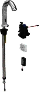 Geberit Waschtischarmatur Piave, Standmontage mit UP-Funktionsbox Batt. mit Mischer – Bild 2