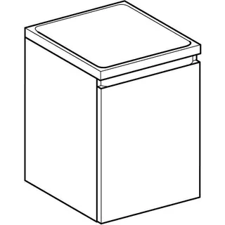 Geberit Renova Plan Seitenschrank, 1 Schubl. 40x55x44,5cm, Nussbaum hickory hell – Bild 3