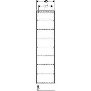 Geberit Hochschrank, 1 Tür u. i.Spiegel 45x180x15cm, Eiche – Bild 4