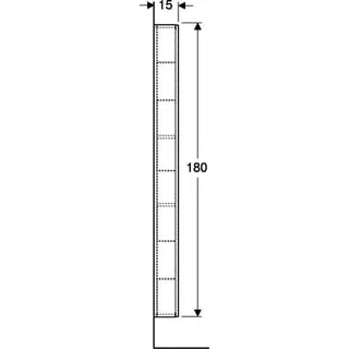 Geberit Hochschrank, 1 Tür u. i.Spiegel 45x180x15cm, Eiche – Bild 5