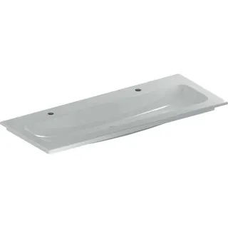 Geberit iCon Möbelwaschtisch 120x48cm zwei Hahnlöcher, o. Überlauf, weiß – Bild 2