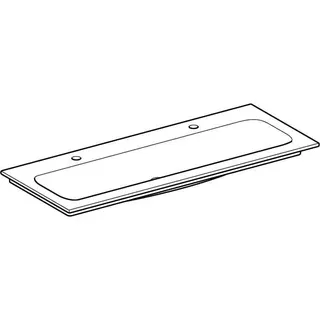 Geberit iCon Möbelwaschtisch 120x48cm zwei Hahnlöcher, o. Überlauf, weiß – Bild 3