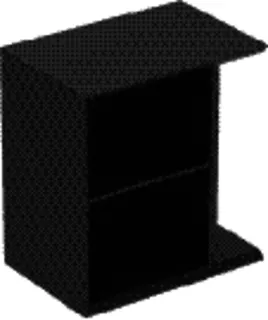 GE iCon Seitenelement wandhängend 37x40x24,5cm, lava