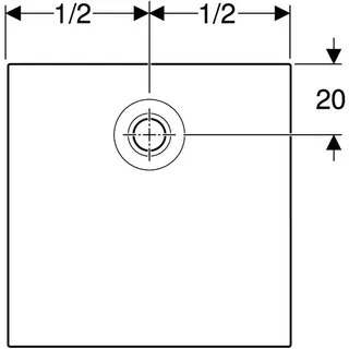 Geberit Nemea Duschwanne, 80 x 80 cm quadratisch, weiß matt – Bild 5