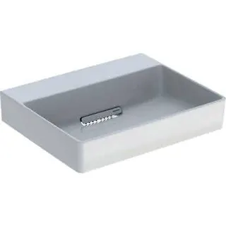 Geberit ONE AS-Waschtisch eckig, 50x41cm, CleanDrain ohne Hahnloch, ohne Überlauf, weiß, KeraTect/weiß glzd