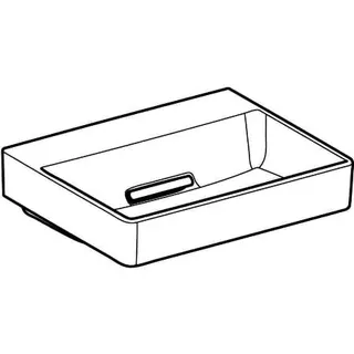 Geberit ONE AS-Waschtisch eckig, 50x41cm, CleanDrain ohne Hahnloch, ohne Überlauf, weiß, KeraTect/weiß glzd – Bild 3