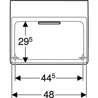 Geberit ONE AS-Waschtisch eckig, 50x41cm, CleanDrain ohne Hahnloch, ohne Überlauf, weiß, KeraTect/weiß glzd – Bild 5