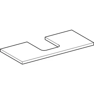 Geberit ONE Waschtisch-Pl. Aus mi. f. AWT Schalenform 105x3x47cm, Eiche – Bild 3