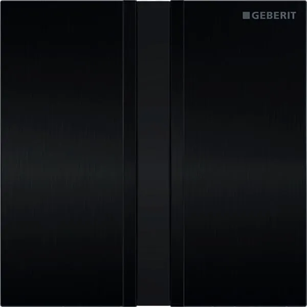 Geberit UR-Strg. mit elektronischer Spülausl. Batterie, Typ 50 Chrom gebürstet/schwarz